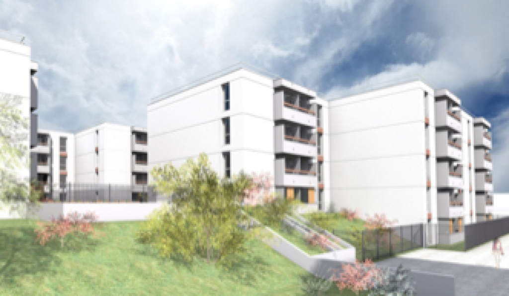 Perspective du projet de réhabilitation de 79 logements à Pierrefitte-sur-Seine (93)